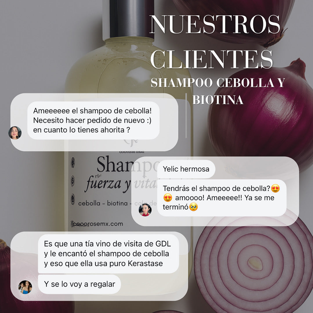 Shampoo de cebolla+ biotina 🧅💕