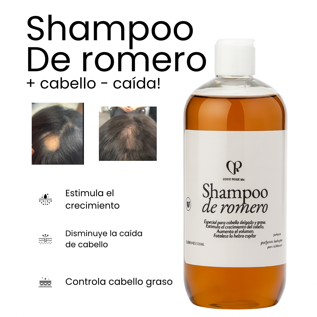 2x1 SHAMPOO DE ROMERO Y  MIEL ( cabello fino y caida)