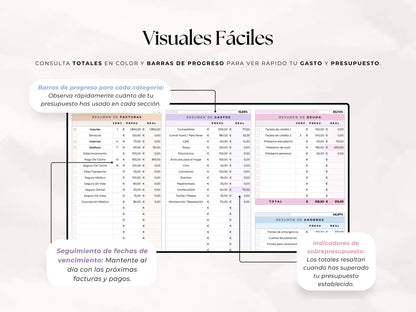 registros de gastos, ingresos y ahorro con graficos